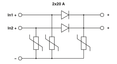 冗余模块-TRIO2-DIODE/12-24DC/2X20/1X40