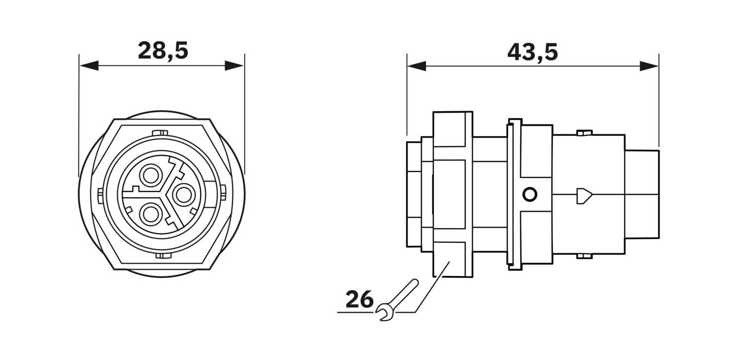 IPD W 3P2,5 F M20 GY - Panel feed-through - 1088689 IPD W 3P2,5 F M20 GY - Panel feed-through - 1088689