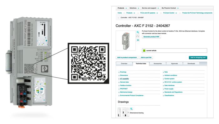 Un produit avec QR Code permet de consulter les données produit