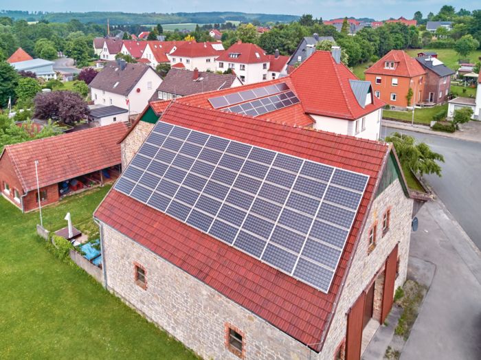  Photovoltaic system on a rooftop