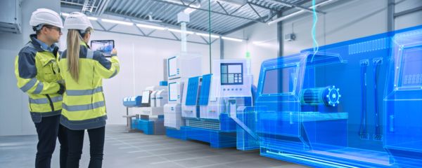 HMIs and industrial PCs visualized with a tablet