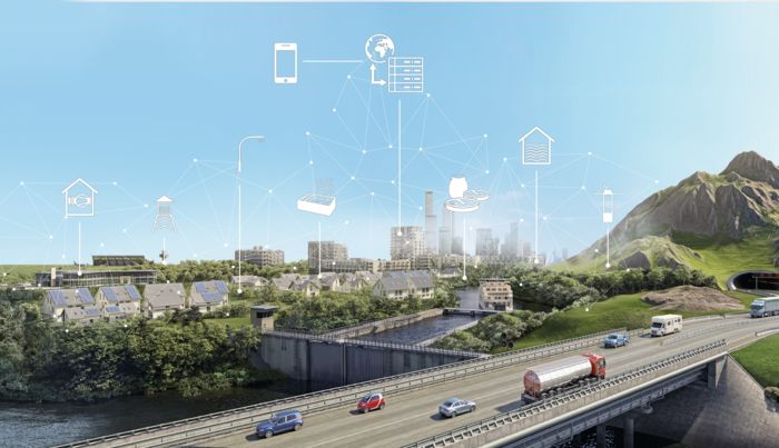 Landschaftsbild: Vernetzung des Rechenzentrums mit den Außenstationen und internetfähigen Endgeräten