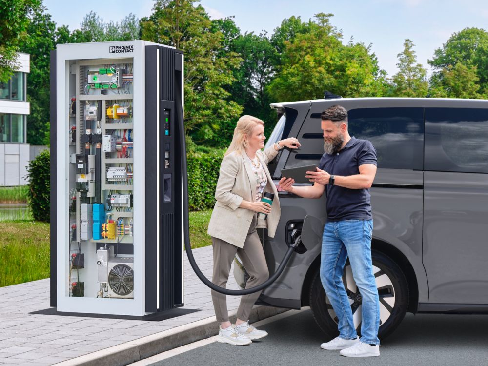 ID.Buzz charging at an HPC charging station