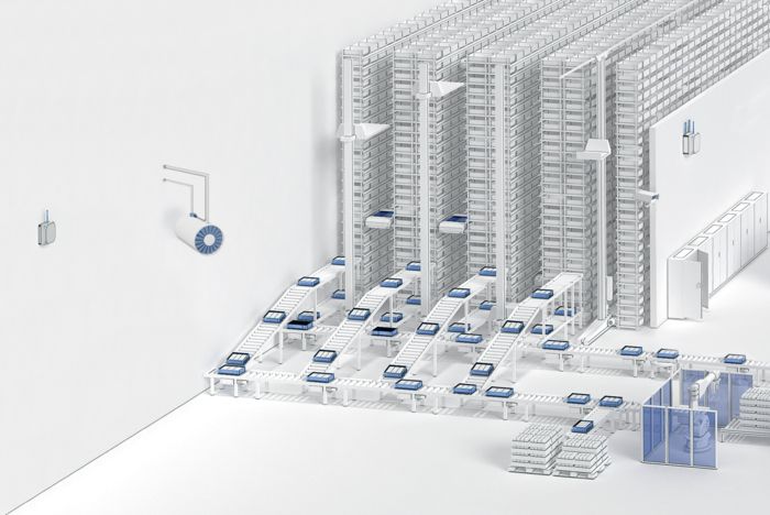Interaktivní obrazová mapa: 3D aplikační obrázek logistického centra