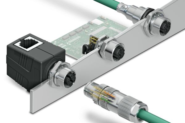 Connettori M12 per 10 GBit/s in ambiente industriale