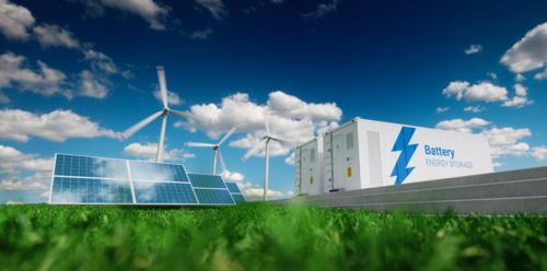 Volatile feed-in management with solar panels, wind turbines, and energy storage systems