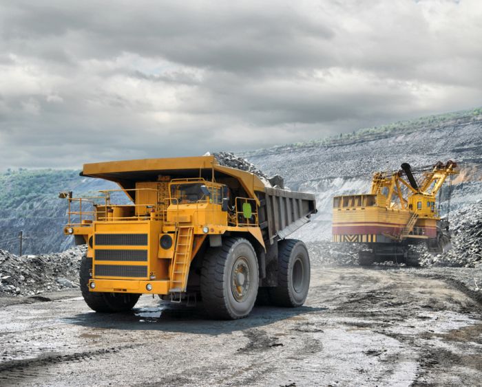 Truck at an open-cast mine