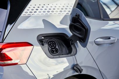 Charging inlet on an electric vehicle