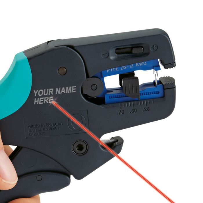 Avisoleringsverktyget WIREFOX är försett med en lasergravyr