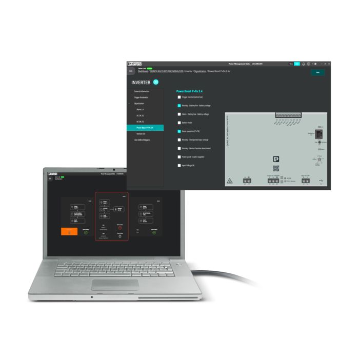 Visualisierung der Software POWER MANAGEMENT SUITE