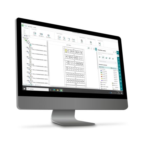 Il software MARKING system aperto sul monitor del PC
