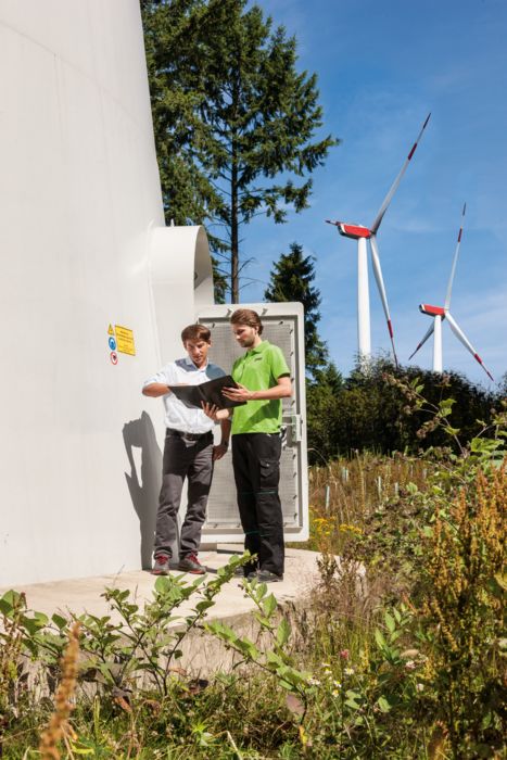 People at a wind power sector training session