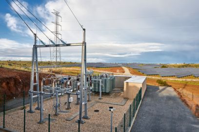 Grid connection point of a solar park