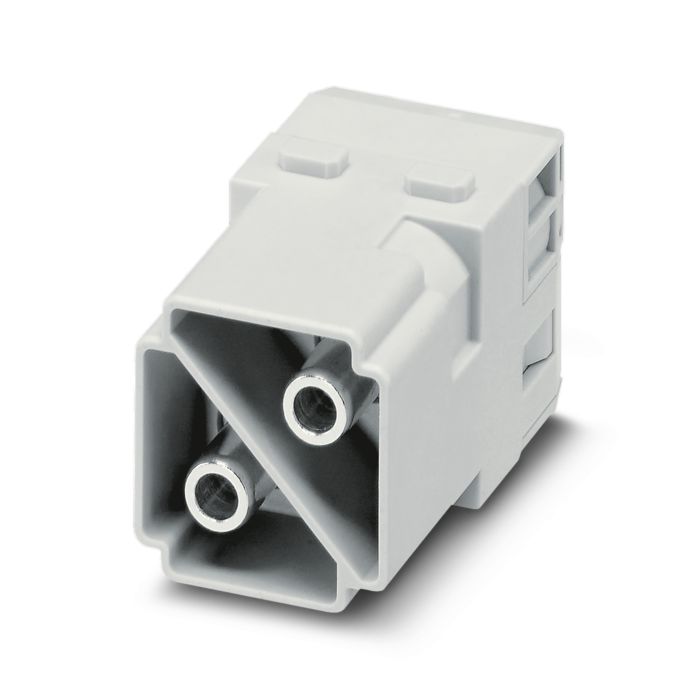 Contact insert for heavy duty connectors with axial screw connection