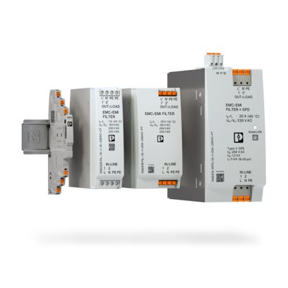 Productfamilie van op DIN-rail monteerbare ontstoringsfilters