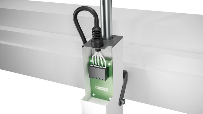 THR-printklemmen in gebruik in een rookafzuigsysteem
