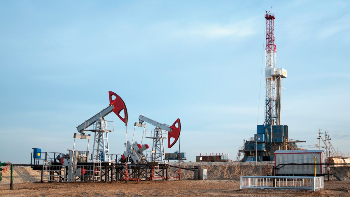 Oil pumps in an oil field