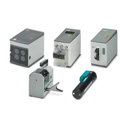 Various automatic tools for conductor processing for cutting, stripping, and crimping