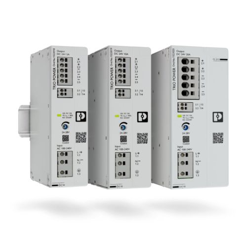 Alimentatore TRIO POWER con circuito stampato con verniciatura di protezione