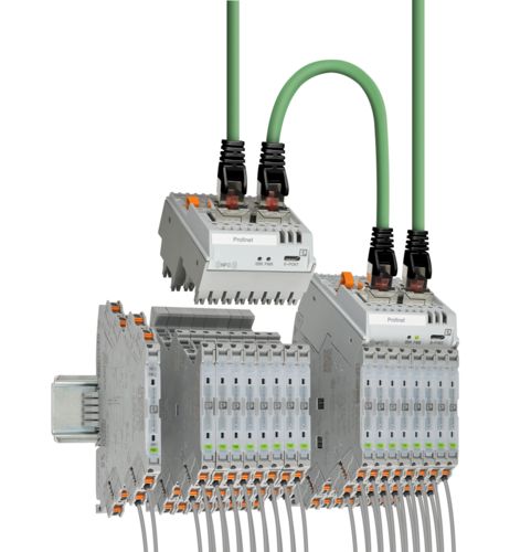 Cablaggio del sistema per isolatore galvanico con connessione bus e di rete