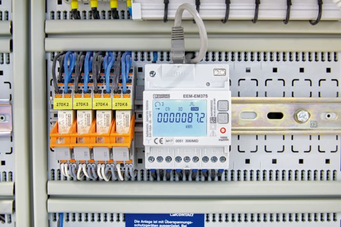 Compteurs d'énergie avec homologation MID sur rail DIN dans l'armoire électrique