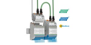 MINI Analog Pro Ex-i-scheidingsversterkers op de montagerail met gateways voor bus- en netwerkkoppeling