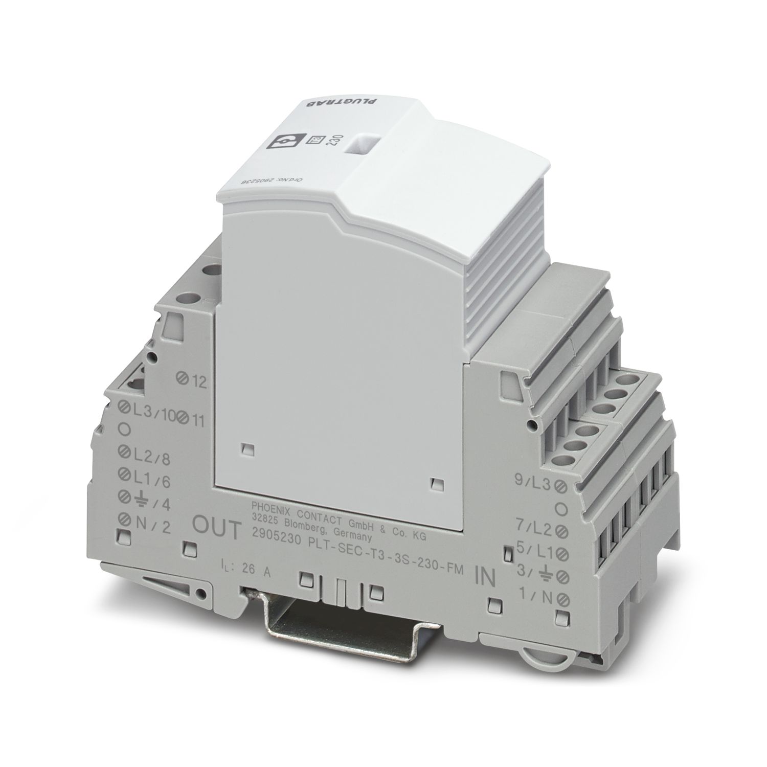 PLT-SEC-T3-3S-230-FM - Type 3 surge protection device PLT-SEC-T3-3S-230-FM - Type 3 surge protection device