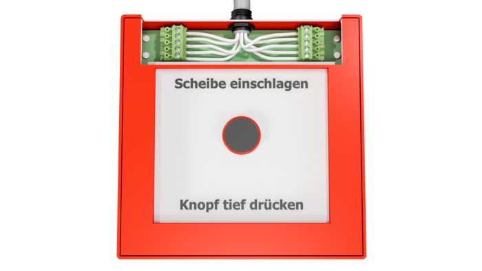 Aansluittechniek in een handbrandmelder