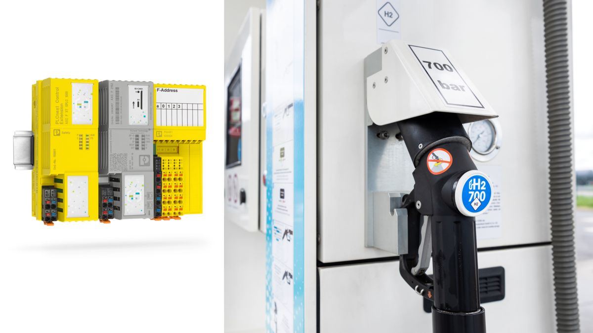 Hidrojen yakıt ikmal istasyonları için PLCnext Technology 