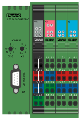 总线耦合器-IL PB BK DI8 DO4/EF-PAC