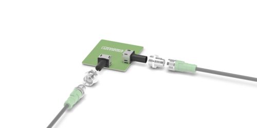 Angled M12 device connectors for THR