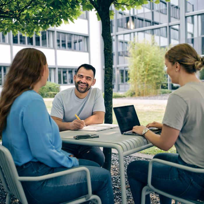 Unsere Mitarbeiter bei einem Meeting