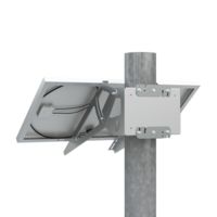 POS&nbsp;Panelfix PV panel bracket attached to a mast