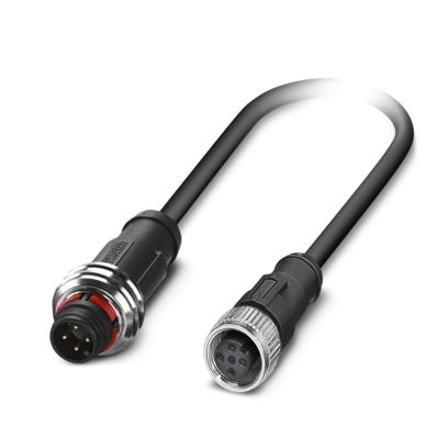 SAC-4P-P12MS/ 0,3-PUR/M12FS - Sensor-/Aktor-Kabel