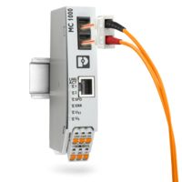 MC 1000T-MM SC media converter with SC duplex multimode patch cable