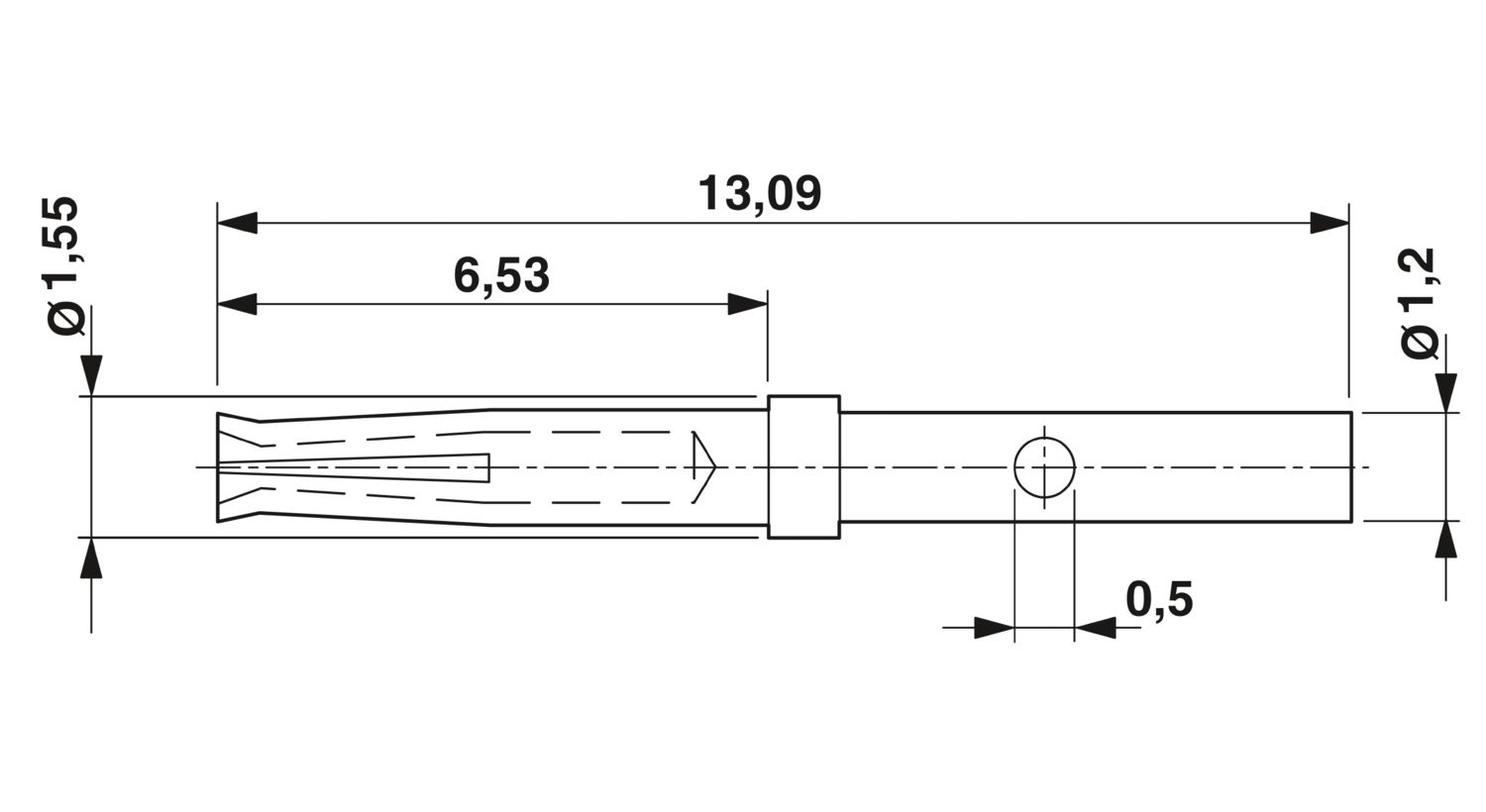 VS-BU-CD-HD-1,0/13,5/0,37 - D-SUB crimp contact - 1655263