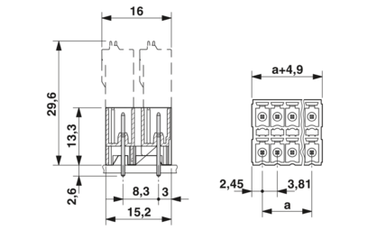 PCB插座-MCDNV 1,5/ 8-G1-3,81 P26THR